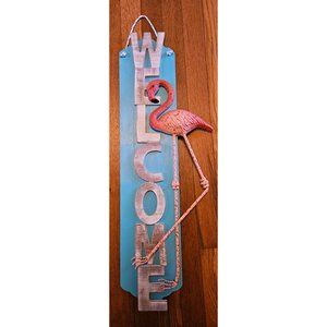 WELCOME Flamingo Sign